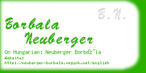 borbala neuberger business card